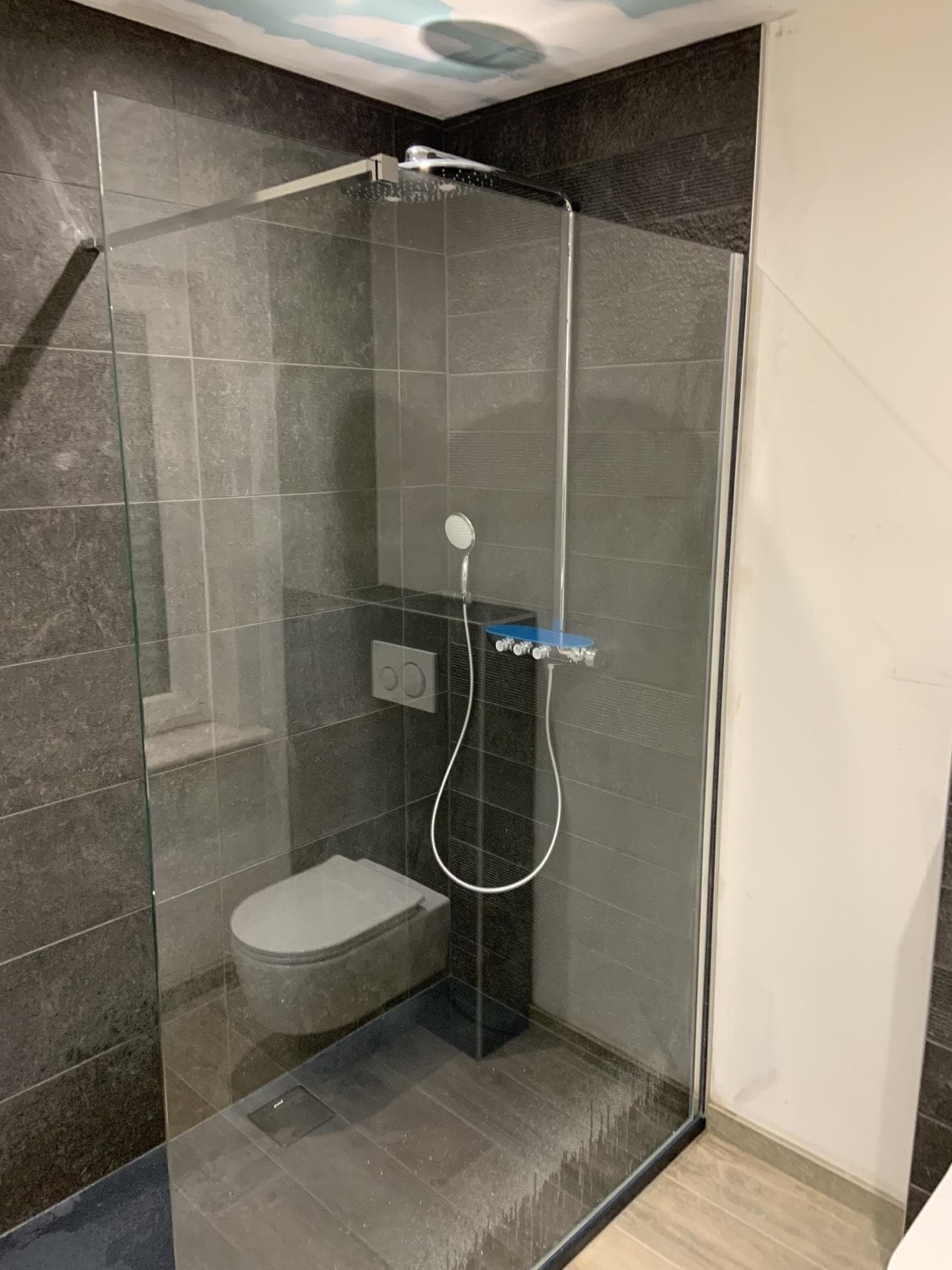 Douche et WC suspendu